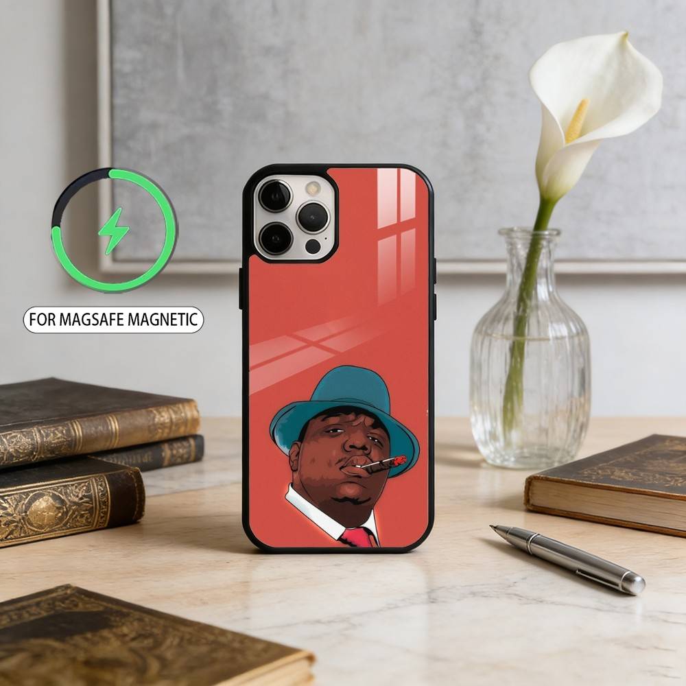 B-Biggie Smalls B-BIG Art Phone Case For iPhone17,16,15,14,13,12,11 Plus,Pro Max Magnetic For Magsafe Wireless Charging