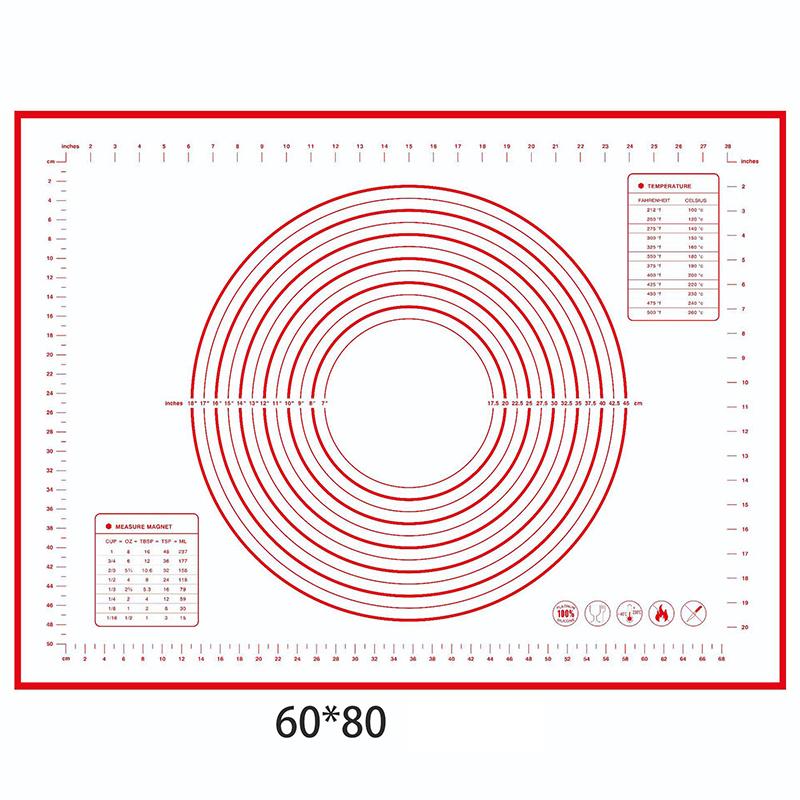 Silicone Baking Mat Pastry Mat for Rolling Out Dough Kneading Dough Mat Bakeware Rolling Dough Pad Bread Baking Accessories