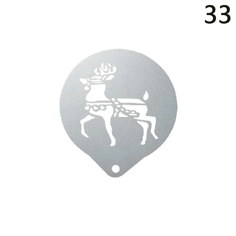 Форма для цветения из нержавеющей стали, необычная модель для штамповки кофе, утолщенный трафарет для распыления кофейной молочной пены