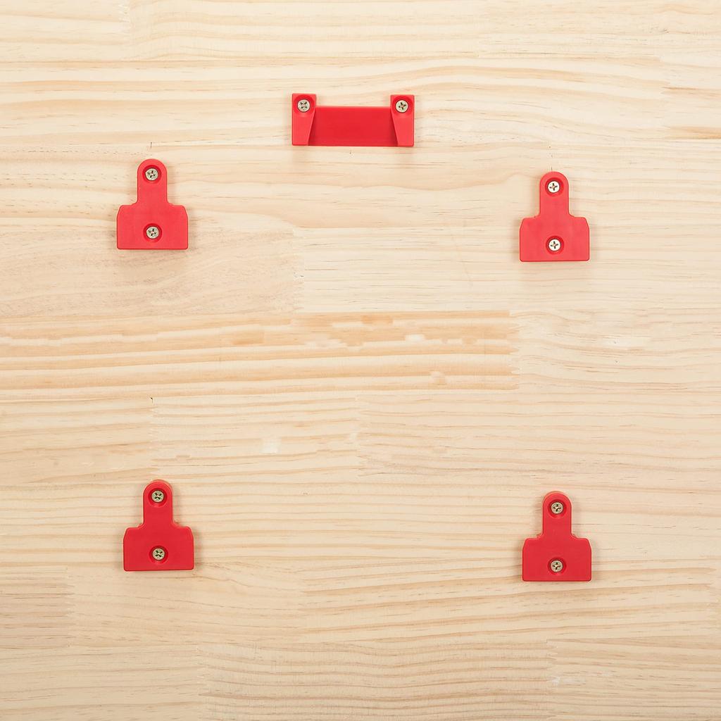 Crtbelfy Ножки для крепления на полу для Milwaukee Packout Полный кейс для инструментов Ящик Настенное крепление Подвесные планки Красный (1+4шт)