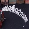 Princess Crystal Silver Color Hair Accessories Headband Hair Crown Bridal Tiara Headwear Ornaments
