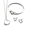 Серьги, браслет и ожерелье в форме сердца, комплект T112