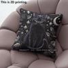 Gothic Black Cat Moon Star Pillow Covers Pattern Cushion Cover Suitable for Sofa Bedroom Car Pillow Cover