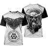 New Summer Viking Pattern 3d Printed Men T-Shirt Fashion Trend Plus Size Loose O Neck Short Sleeve Top