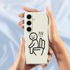 For Samsung Galaxy S25+ Case Stickman Toilet Pattern Printing Straight Edge TPU Phone Back Cover