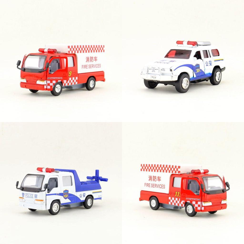 And Fire Trucks Police Cars Alloy Kid Toy Car Model With Acousto Design Optic