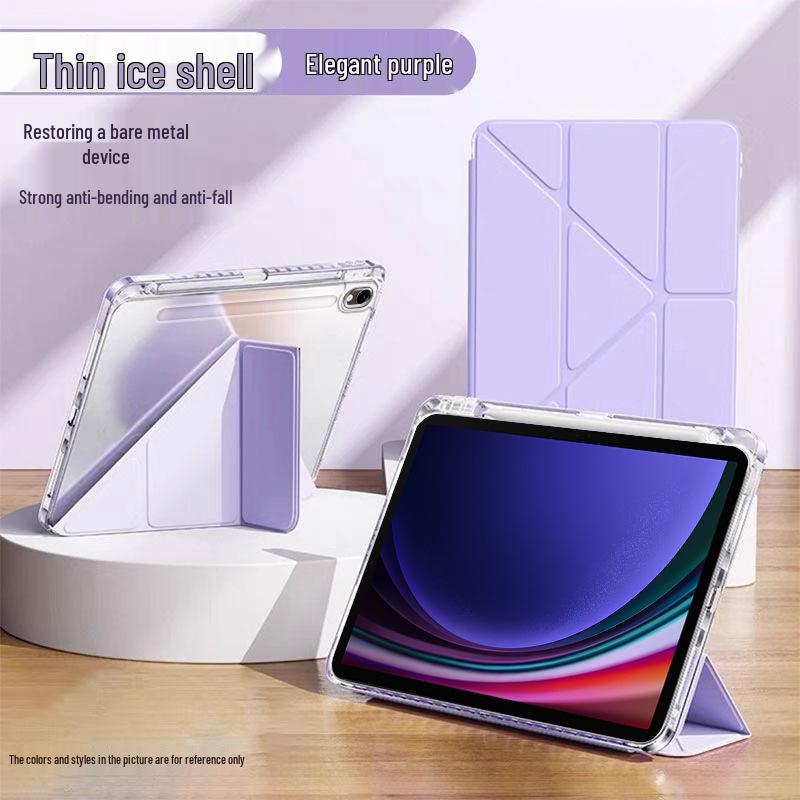 Защитный чехол для Samsung Galaxy Tab S9: 3+Y Сгиб, Прозрачный акрил, Полное покрытие