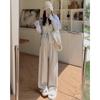 Autumn Winter Solid Color Loose Casual High Waist Wide Leg Pants Women Simple All-match Straight Trousers