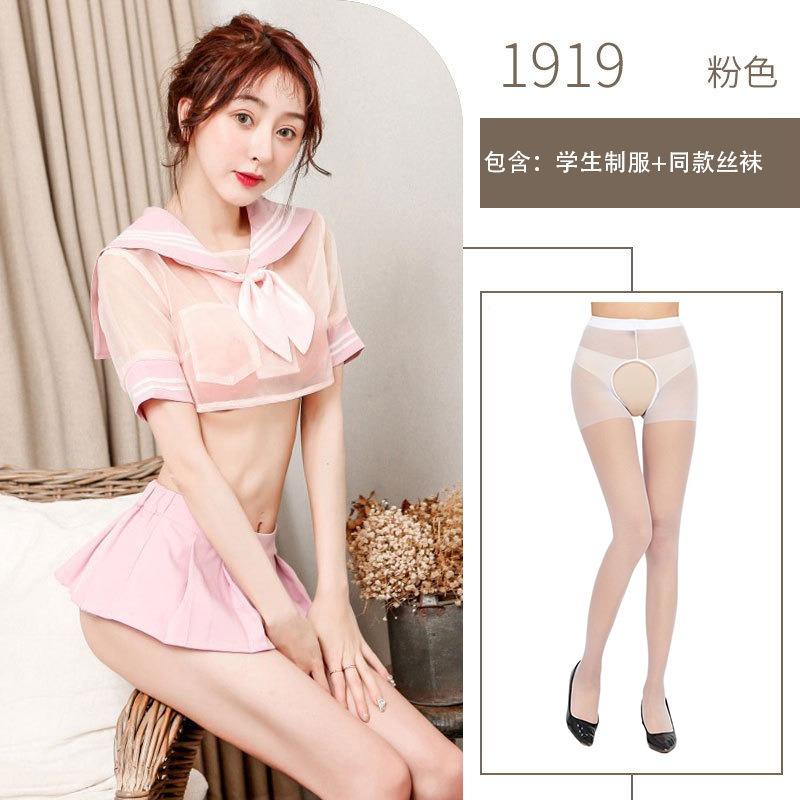 Сексуальная школьная форма, милый костюм с бантом и разрезом, соблазнение, флирт, косплей