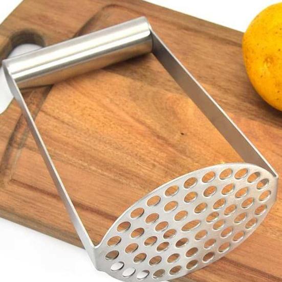 Картофелемялка с нескользящей резиновой ручкой U-образной формы Картофелемялка с равномерной сеткой для сладкого картофеля тыквы