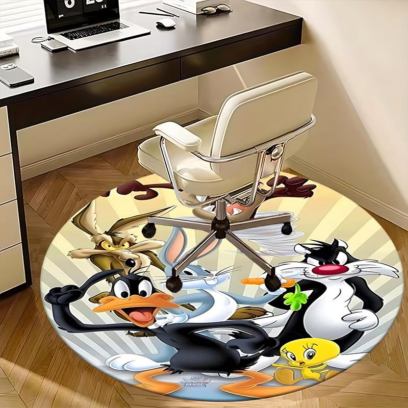 Looney Tunes, Chair mat Round Rug Office carpet, Non slip, Suitable for Living Rooms, Bedrooms,Decor1205736a