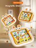 1 Children's Puzzle Magnetic Drawing Board Toy, Color Classification, Maze Challenge, Number Recognition, Logic Exercise Toy