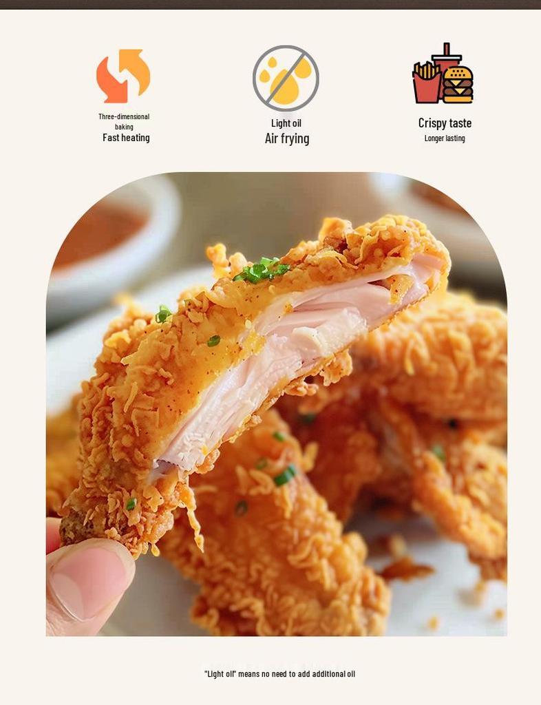 Умная аэрофритюрница из нержавеющей стали, Большая вместимость, Стандарт США