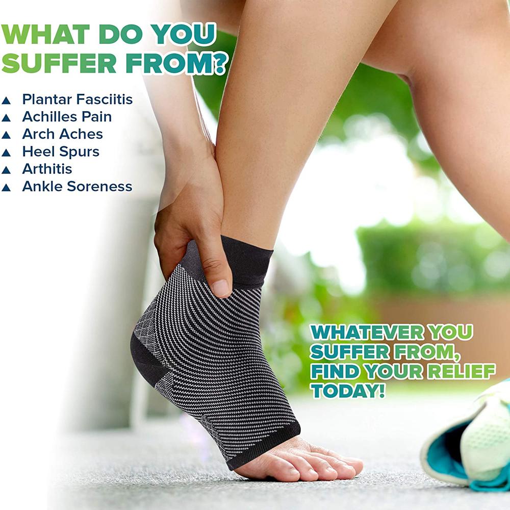 1Pair Ankle Compression Sleeve,Ankle Brace Foot Support,Compression Socks Ankle Support For For Plantar Fasciitis,Sprain