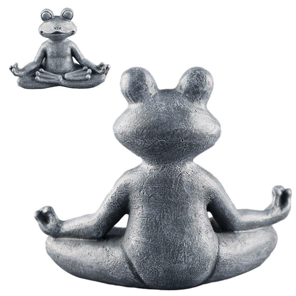 Chinese Style Frog Figurine Resin Craft Resin Yoga Frog Cute Frog Garden Statue  Living Room