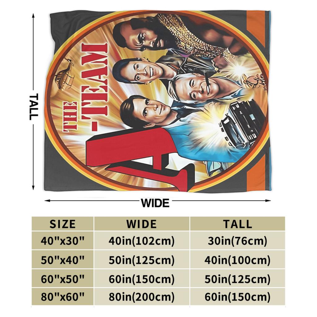 THE A TEAM Flannel Blanket Autumn Warm Soft Throw Blanket for Children Home Decor Novelty Bedspread Sofa Bed Cover