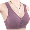 Soft Cotton Front Buckle Underwear Women's Smooth Surface Without Steel Ring Wide Shoulder Strap Vest New Large Size Bra