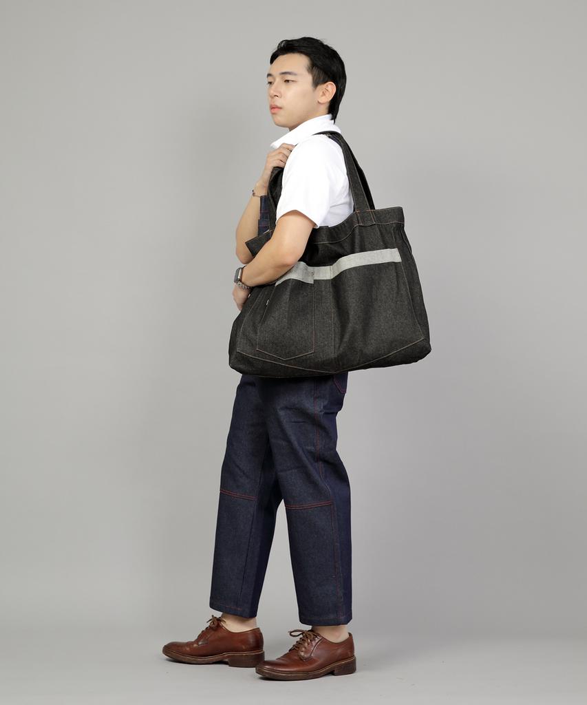 Сумка-тоут Saintcrew City Boy Mega Big на плечо Cbm-110 Черный Деним Brs
