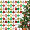 20/50Pcs Mini Christmas Balls Pearl Hanging Ornaments Red Gold Silver Xmas Tree Decor Navidad Holiday New Year Party Supplies