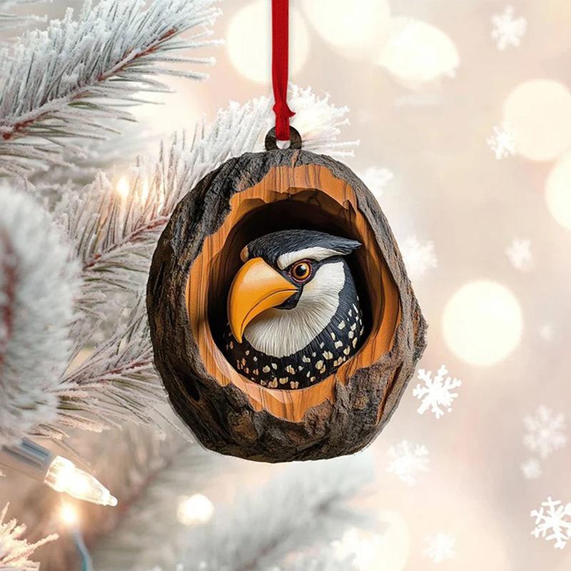 Милый узор сувенир рождественские украшения акриловые мультфильм лесные животные рождественские украшения сезонный декор для потолка дерева