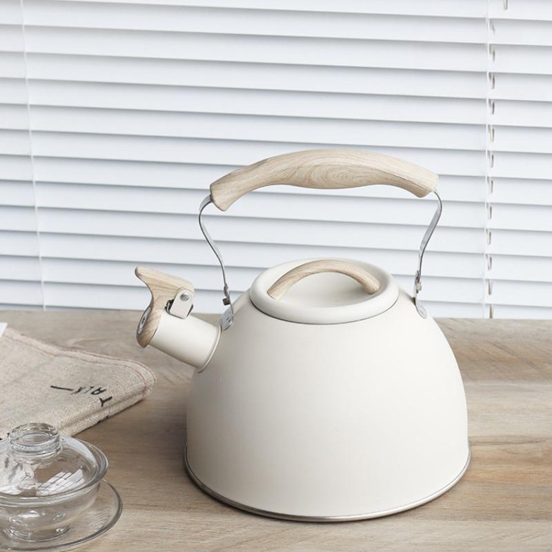 Чайник из нержавеющей стали со свистком для кофе и молока в европейском стиле, звенящий звук, кипящий чайник, легкий, роскошный, большой емкости, чайник для воды