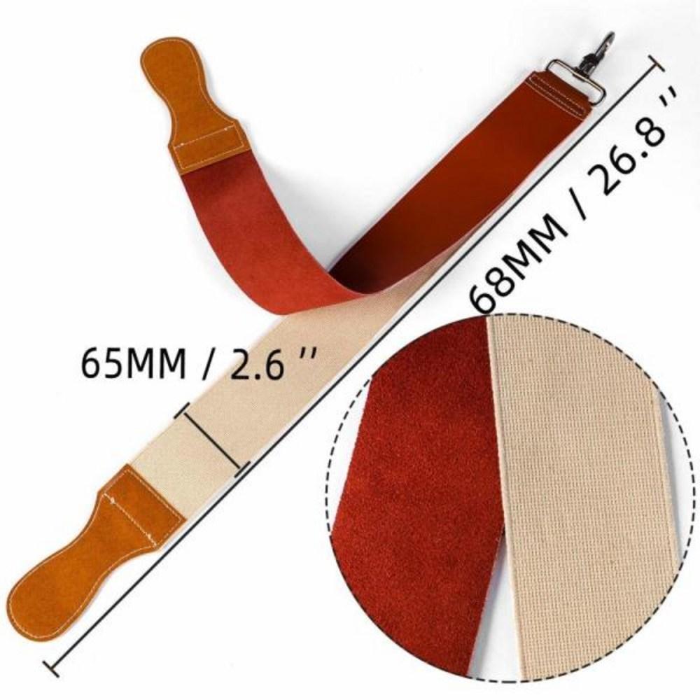 Grandslam Pro Natural Wood Handle 420 Steel Straight Razor Leather Strop Sharpening Stone Side Grit 3000 Waterstone Knife Sharpener, Brown, 1 Piece
