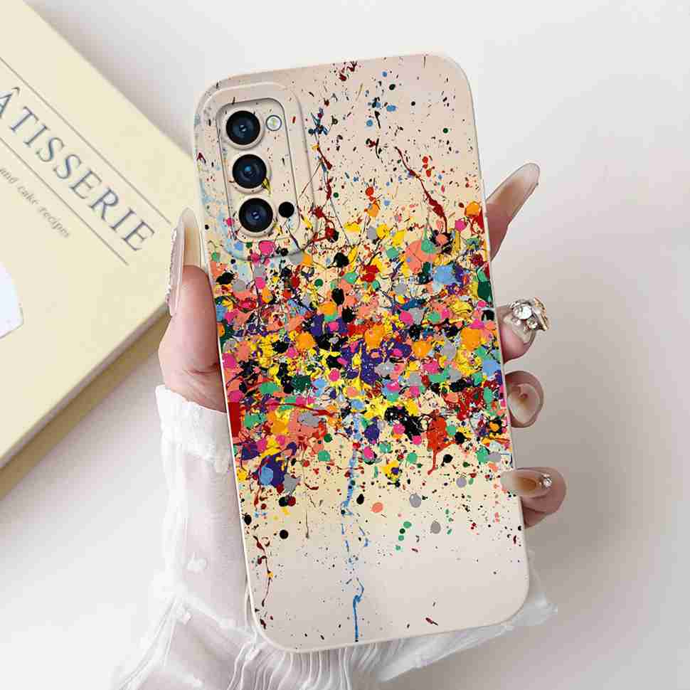 For Oppo Reno4 Pro 5G Case CPH2089 Luxury Art Painted Cover For Oppo Reno4 Reno 4 Pro 5G Phone Case Protector Soft Cover