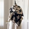 Star Leopard Print Imitation Cashmere Scarf Shawl