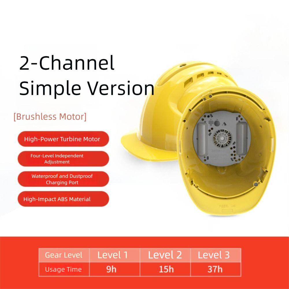 4 Gears Rechargeable Fan Helmet Waterproof Adjustable Site Protective Cap Cool Power Bank Construction Work Helmet Summer