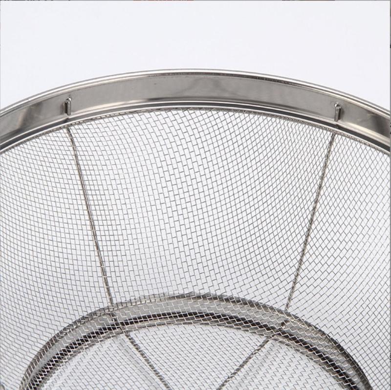 Professional Kitchen Sieves With Extra Fine Mesh Rice Strainer Stainless Steel Colander For Straining Grains Fruit