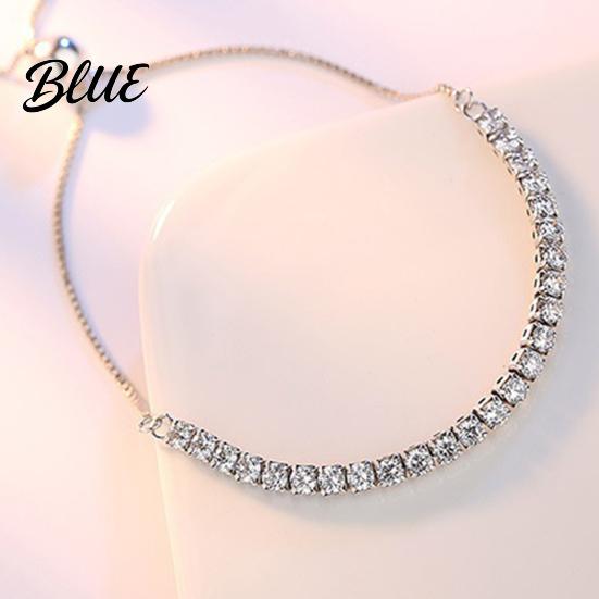 Gold-plated Bracelet Women Cubic Zirconia Detailing Adjustable Length Non-staining Skin