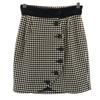 LIMI Feu Made In Japan Houndstooth Pattern Midi Skirt S Black Etc Women Used