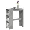VidaXL Bar Table with Shelves Concrete Grey Engineered Wood, Pub Table, High Table, Bar Stool Table, Table 854376