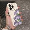 Масляная живопись фиолетовый тюльпан чехол для мобильного телефона iPhone17promax для Apple 16promax складки 15 наборов