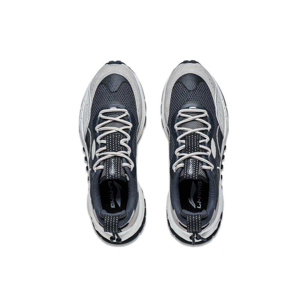 Li Ning CF Trail Series Star Track нескользящие износостойкие низкие спортивные повседневные туфли мужские кроссовки черные серые AGLT073-3