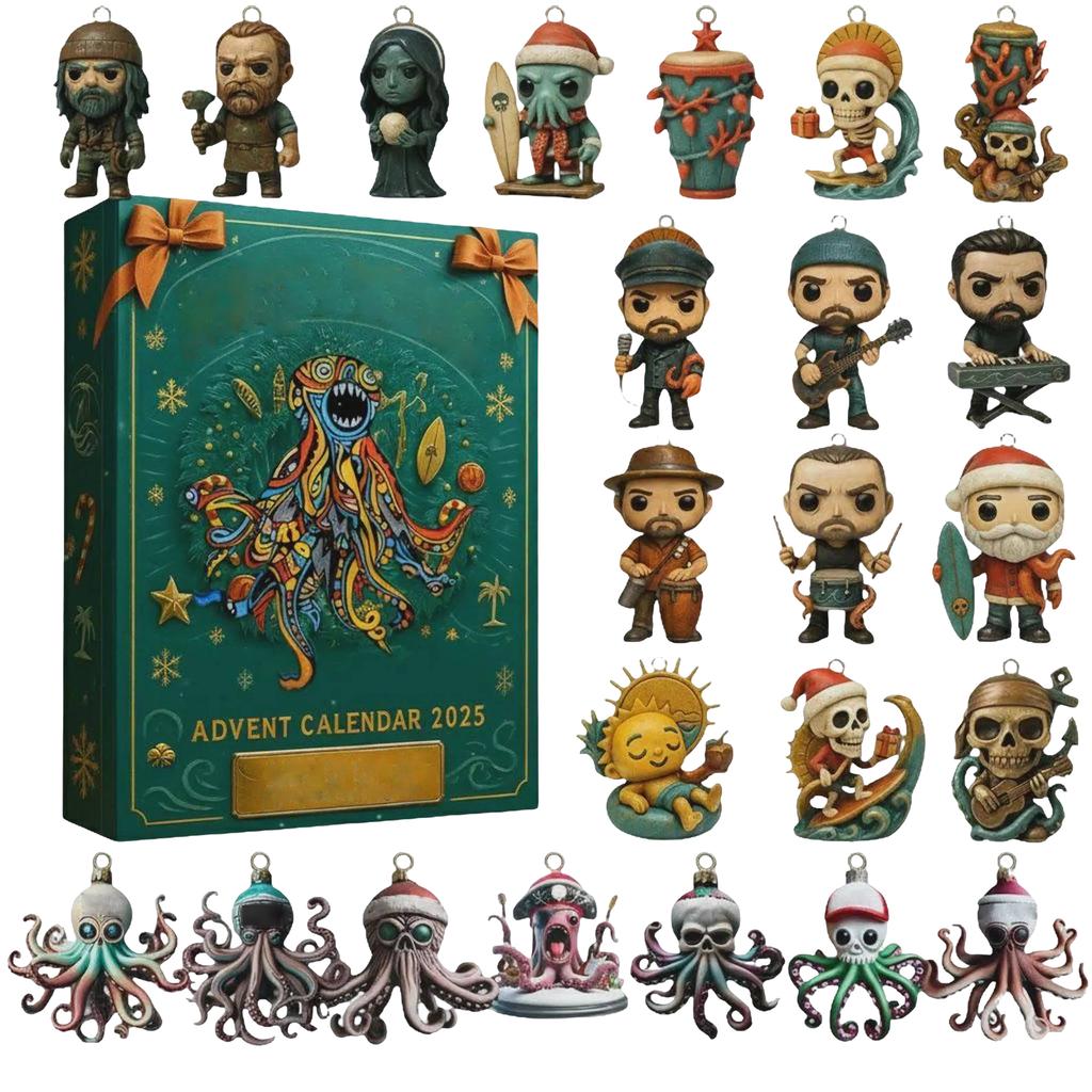 2D Plane+airplane Box +24PC+ Fitness Decoration Advent Christmas Countdown Box Calendar