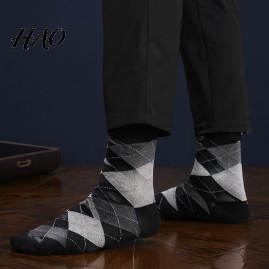 Large Size Crew Socks Men's Dress Socks, Comfortable Sock, Solid, Striped, Plaid, Dotted Formal Occasion Accessories Long Business for Men Classic