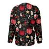 Women's Fashion Christmas Printed Long Sleeve Knitted Cardigan Button Down Jacket