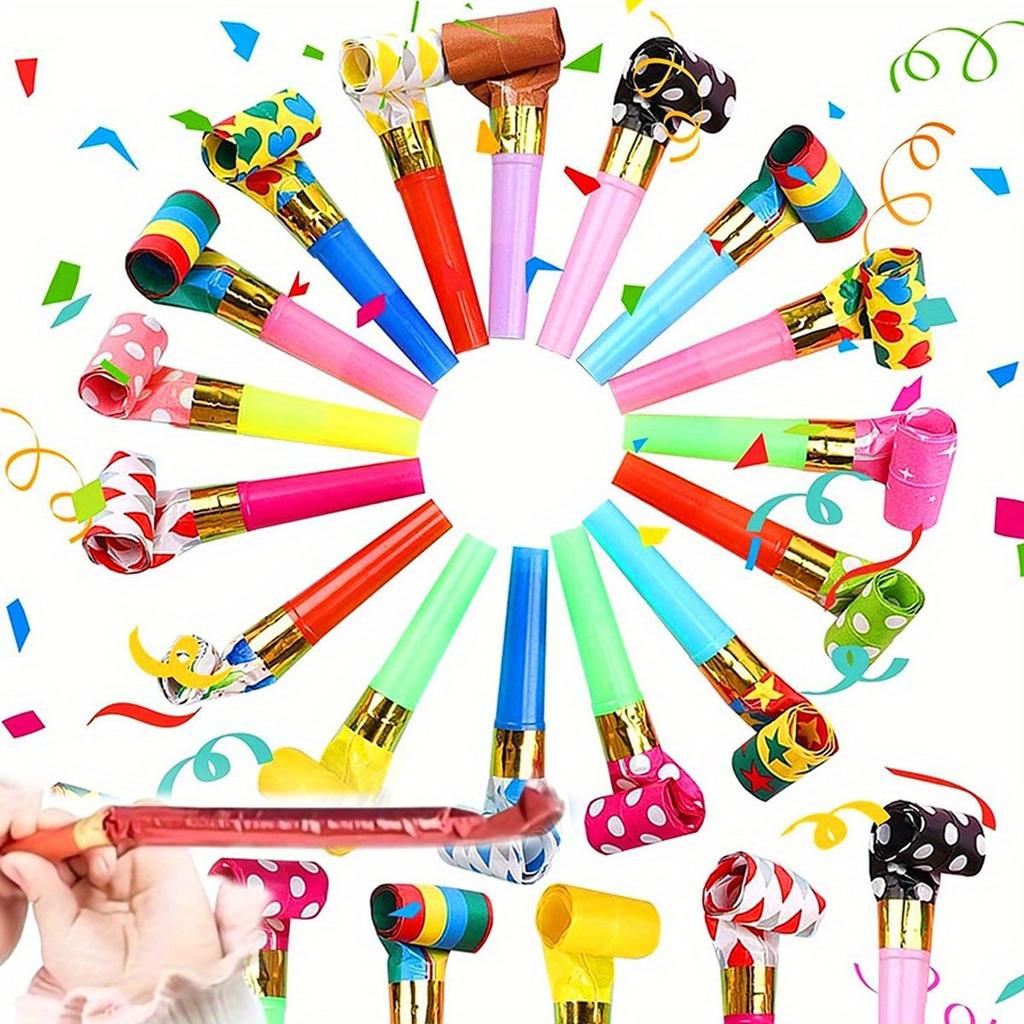 39 шт. Длинноносые свистульки - Креативные пластиковые party blowers, Веселые шумелки для дня рождения, праздников и фестивалей, ZSY