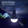 LED Solar Lamp White Camping Light 5V With Solar Panel Hanging Bulb Turn On/off For Outdoor Garden Camping Tent Fishing