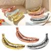 Discos Banana Figurine Statue Freestanding Fruit Shape Reflective Mirrored Shining Ornament for Party Stage Decoration