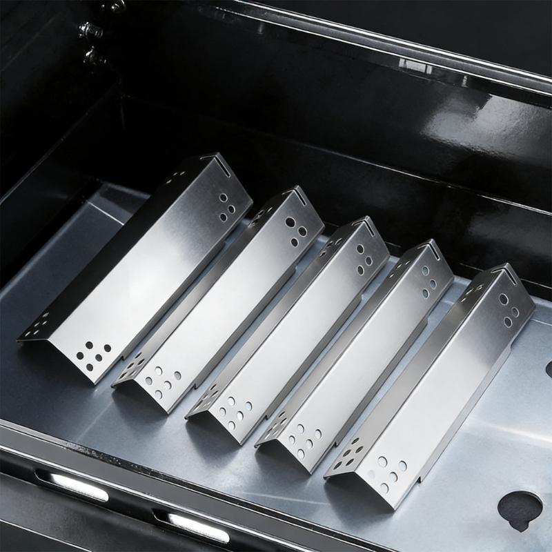 5Pcs Grill Heat Tent Plates Stainless Steel Heat Plate Replacement for DGH474CRP Grill Repair Parts 70-02-412 Heat Tents