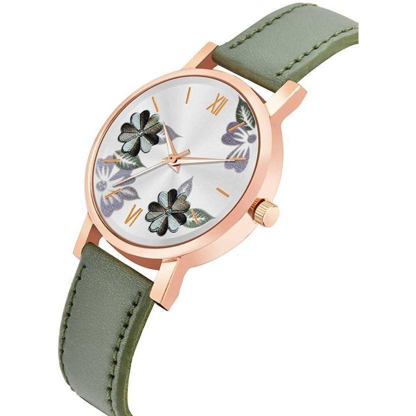 Набор женских часов с кожаным ремешком (2 шт), Analog Watch Leather Strap for Women Set of 2, Just Like