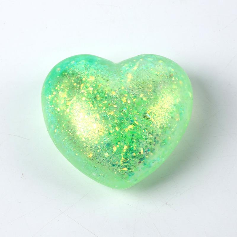 1Pc Changing Color Heart Squeeze Toy Sequins Love Fidget Toy Squishy Pinch Kneading Toy Stress Reliever Toy Kawaii