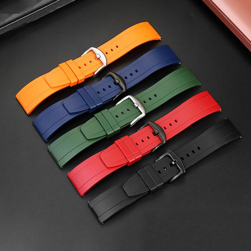 Классический резиновый ремешок для часов Seiko Citizen Omega Quick Release 20 мм 22 мм 24 мм, силиконовый ремешок Tropic, ремешок для смарт-часов