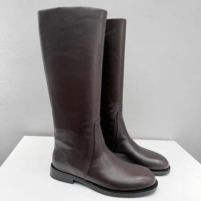 Новые Настоящие Ретро Ботинки Мартин Женские Сапоги до Колена Универсальные Узкие Ботинки Рыцаря Женские Высокие Ботинки Одинарные Ботинки