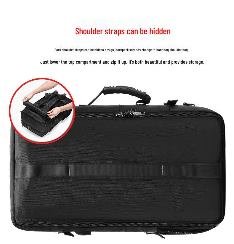 Мужской большой водонепроницаемый дорожный рюкзак с отделением для влажных/сухих вещей и многофункциональным дизайном, идеально подходит для активного отдыха и альпинизма.