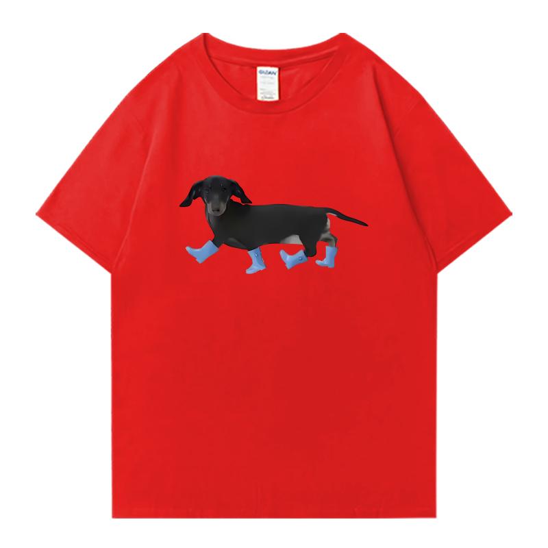 Funny Dachshund Printed Graphic 100 Cotton Short Sleeve Tshirts Unisex Unisex Crew Neck Oversized Tee Shirt Summer Unisex Clothing