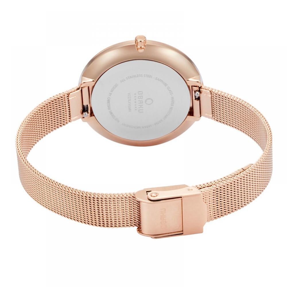  Официально импортированные оригинальные женские металлические часы Obaku V227lxvlmv Dock BruShed Steel