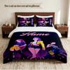 HUNTRIX Personalized Custom Name 3‑Piece Bedding Set Soft Duvet Cover Set For Bedroom Home Decor